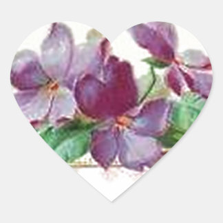 Retro Style Vintag Inspirierte Farbige Violetten Herz-Aufkleber