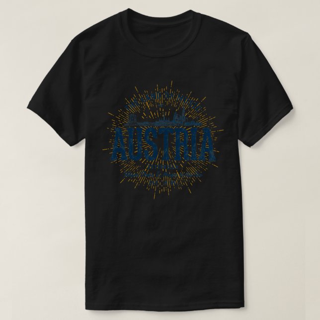 Retro Style Vintag Österreich T-Shirt (Design vorne)