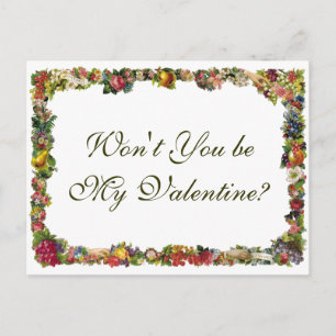 Retro Style Vintage Valentine Blume Feiertagspostkarte