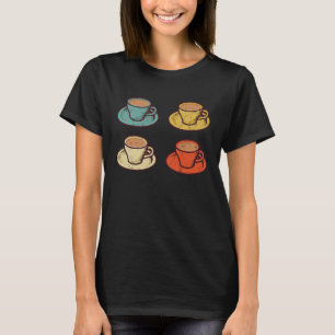 Retro Style Vintager Kaffee Kaffee Kaffee Kaffeeku T-Shirt
