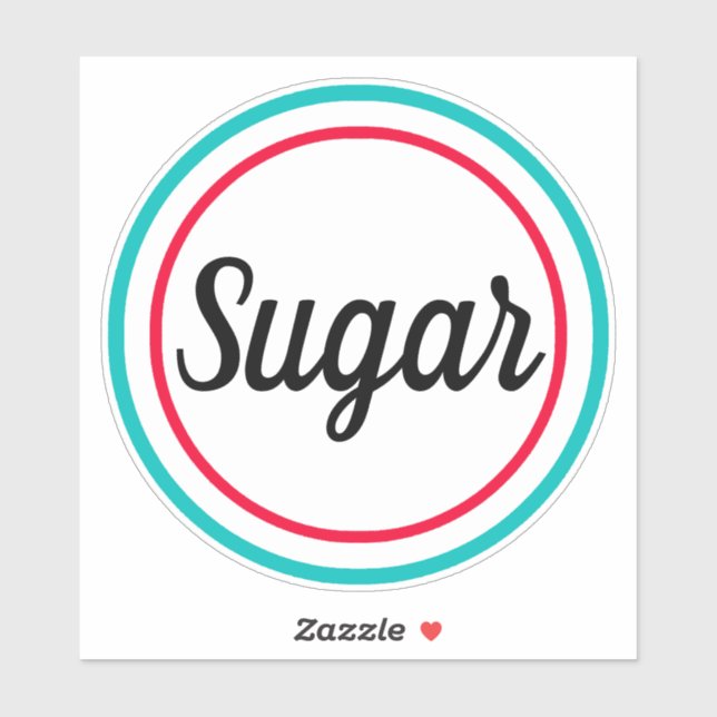 Retro Style Vinyl Sugar Sticker (Blatt)