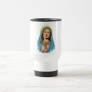 Retro Style Virgin Mary Travel Mug Reisebecher