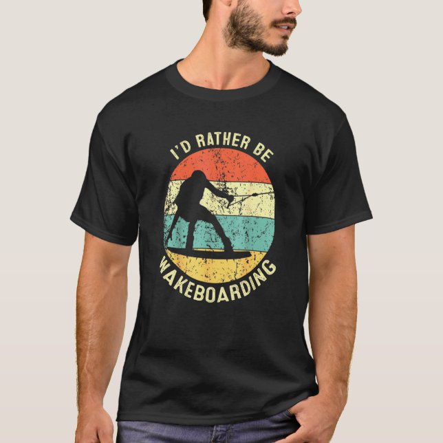 Retro Style Wakeboarder Vintag Wakeboarder Idee  T-Shirt (Vorderseite)