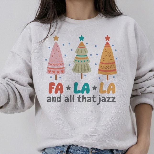 Retro Style Weihnachtsbaumen Urlaub Sweatshirt (Von Creator hochgeladen)
