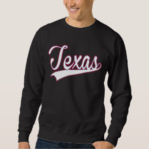 Retro Style White Color Letter Texas Staat Texas Sweatshirt