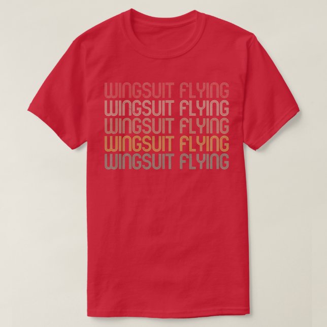 Retro Style Wingsuit Flying Design T-Shirt (Design vorne)