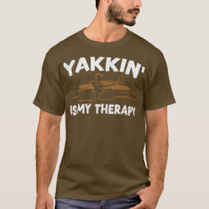 Retro Style Yakkin Is My Therapy Kayak Kayaking  T-Shirt