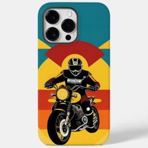 Retro-Styled Motorradfahrer im Landschaftlichen So Case-Mate iPhone 14 Pro Max Hülle