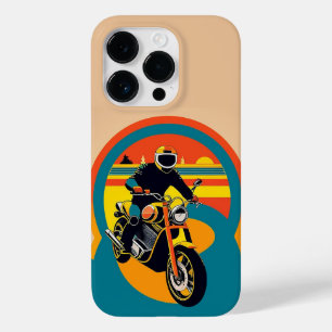 Retro-Styled Motorradfahrer im Landschaftlichen So Case-Mate iPhone 14 Pro Hülle
