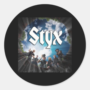 Retro STYX Band Klassik-Musik-Geschenk für Fans Runder Aufkleber