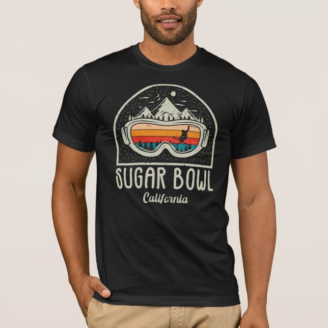 Retro Sugar Bowl Mountain Ski T-Shirt (Vorderseite)
