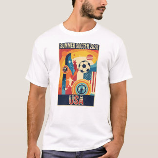 Retro Summer 2026 Soccer USA Graphic T-Shirt