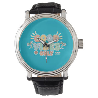 Retro Summer Beach Aesthetic Pastel Typography Art Armbanduhr