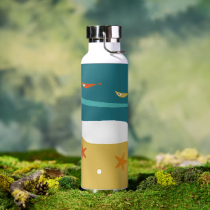 Retro Summer Beach Mitte Jahrhundert Moderne Trinkflasche