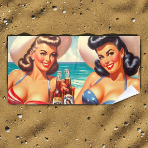Retro Summer Buttone Strandtuch