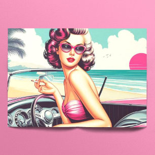 Retro Summer Girl Seidenpapier