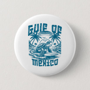 Retro Summer Golf von Mexiko Forever Turtle Beach Button