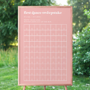 Retro Summer Pink Wedding First Dance Sweepsong Poster
