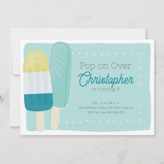 Retro Summer Popsiary Boys Geburtstag Einladung