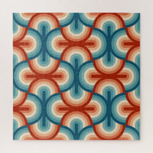 Retro Summer Rainbow Strips Muster Puzzle