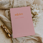 Retro Summer | Rosa und orange Hochzeit<br><div class="desc">Diese Retro-Sommerkarte in Rosa und Orange ist perfekt für eine farbenfrohe Hochzeit und kann für jede Veranstaltung verwendet werden. Das einzigartige moderne Vintage Design besticht durch eine rosa, leuchtend orangefarbene Farbpalette in warmen Rosatönen mit lustigen tropischen Strandbädern. Diese Ratschläge können als Gästebuchalternative für Hochzeitsempfang, Brautparty, Babydusche oder Abschlussfeier verwendet werden....</div>