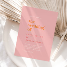 Retro Summer | Rosa und orange Hochzeit von