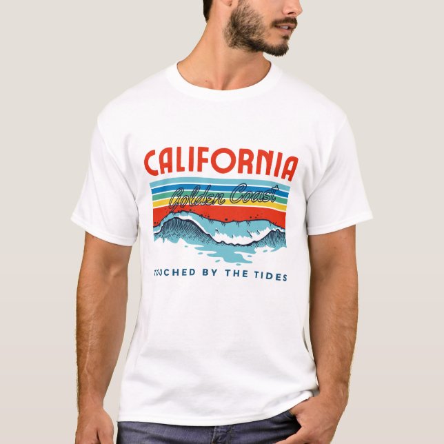 Retro Summer Vibes in Kalifornien T-Shirt (Vorderseite)