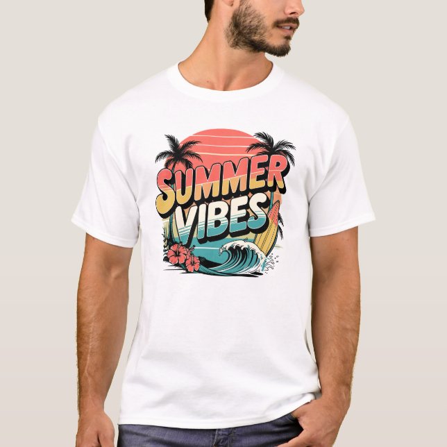 Retro Summer Vibes T-Shirt (Vorderseite)