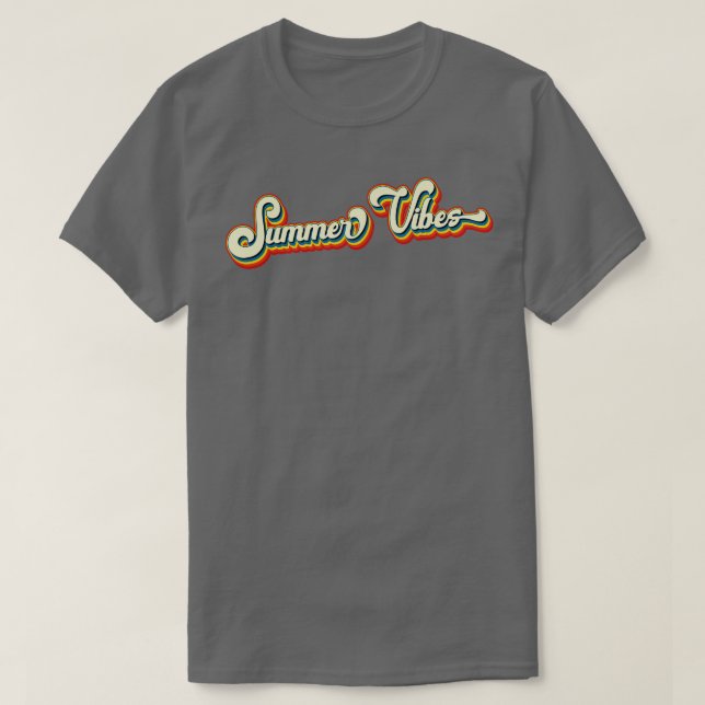Retro Summer Vibes Vacation T-Shirt (Design vorne)