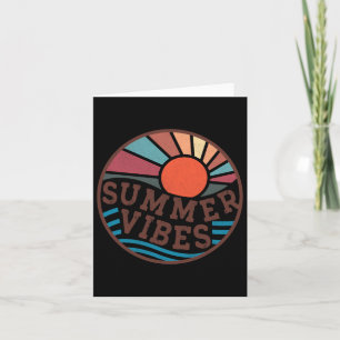 Retro Summer Vibes Vintag Beach Family Trip Sommer Karte