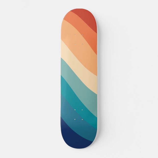 Retro Summer Wave #1 Skateboard (Vorderseite)