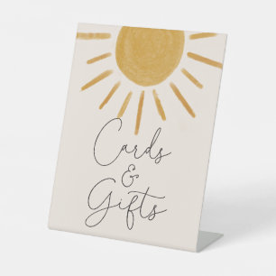 Retro Sun Baby Duschkarten und Geschenke Sockelschild
