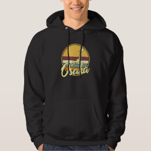 Retro Sun japanische Insel und Osaka Hoodie