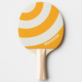 Retro Sun Kissed Three Circle Stripe with Name Tischtennis Schläger