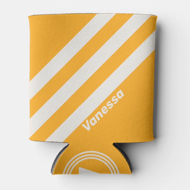 Retro Sun küsste drei Streifen mit Namen Dosenkühler (Vorderseite)