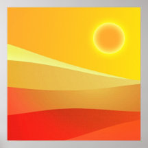 Retro Sun Mid Century Moderne Kunst abstraktes Pos