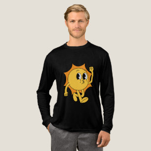 Retro Sun mit Taschenuscheln Tri-Blend Shirt