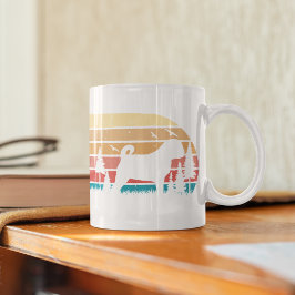 Retro Sun Mops Pet Dog Vintag Grunge Nachricht Kaffeetasse