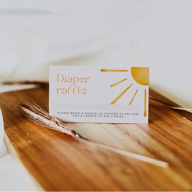 Retro Sun Sommer Windwascher Raffle Begleitkarte (Von Creator hochgeladen)