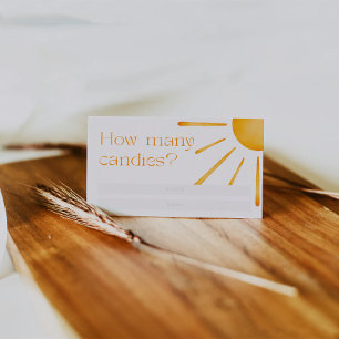 Retro Sun Summer Wie viele Cands Begleitkarte