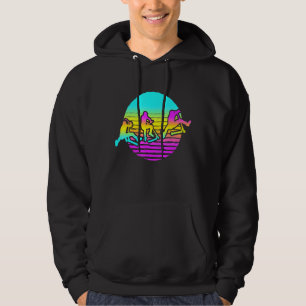 Retro Sun Tricks Stuntscooter-Roller Hoodie
