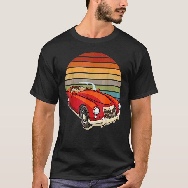 Retro Sun W Tuning & Gaming Oldtimer Autoenthusias T-Shirt (Vorderseite)