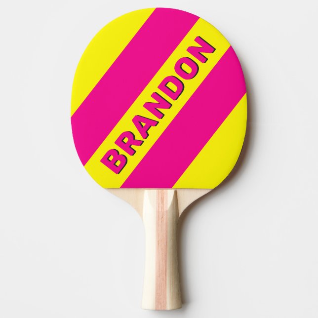 Retro Sun weich drei fette Streifen mit Namen Tischtennis Schläger (Vorderseite)
