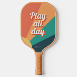 Retro Sunburgh mit Personalisiertem Namen Pickleball Schläger