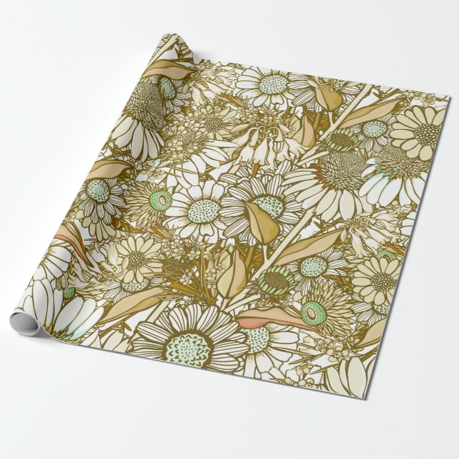 Retro Sunburned Australian Country Garden Geschenkpapier (Ungerollt)