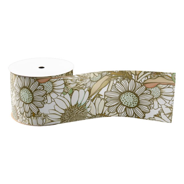 Retro Sunburned Australian Country Garden Ripsband (Spule)