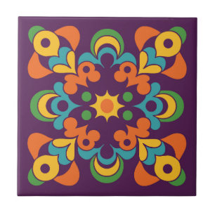 Retro Sunburst Flare Fliese