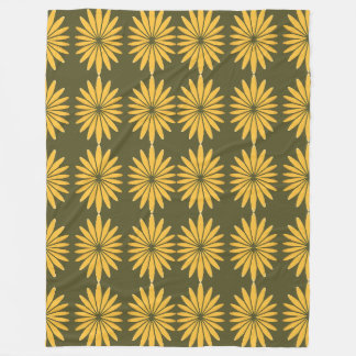 Retro Sunburst Muster Fleecedecke