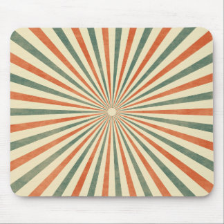 Retro Sunburst Spirale Vintage Gestaltung Mousepad