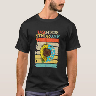 Retro Sunflower Warrior Ribbons Vintages USHER SYN T-Shirt